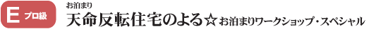 天命反転住宅のよる☆お泊まりワークショップ・スペシャル 